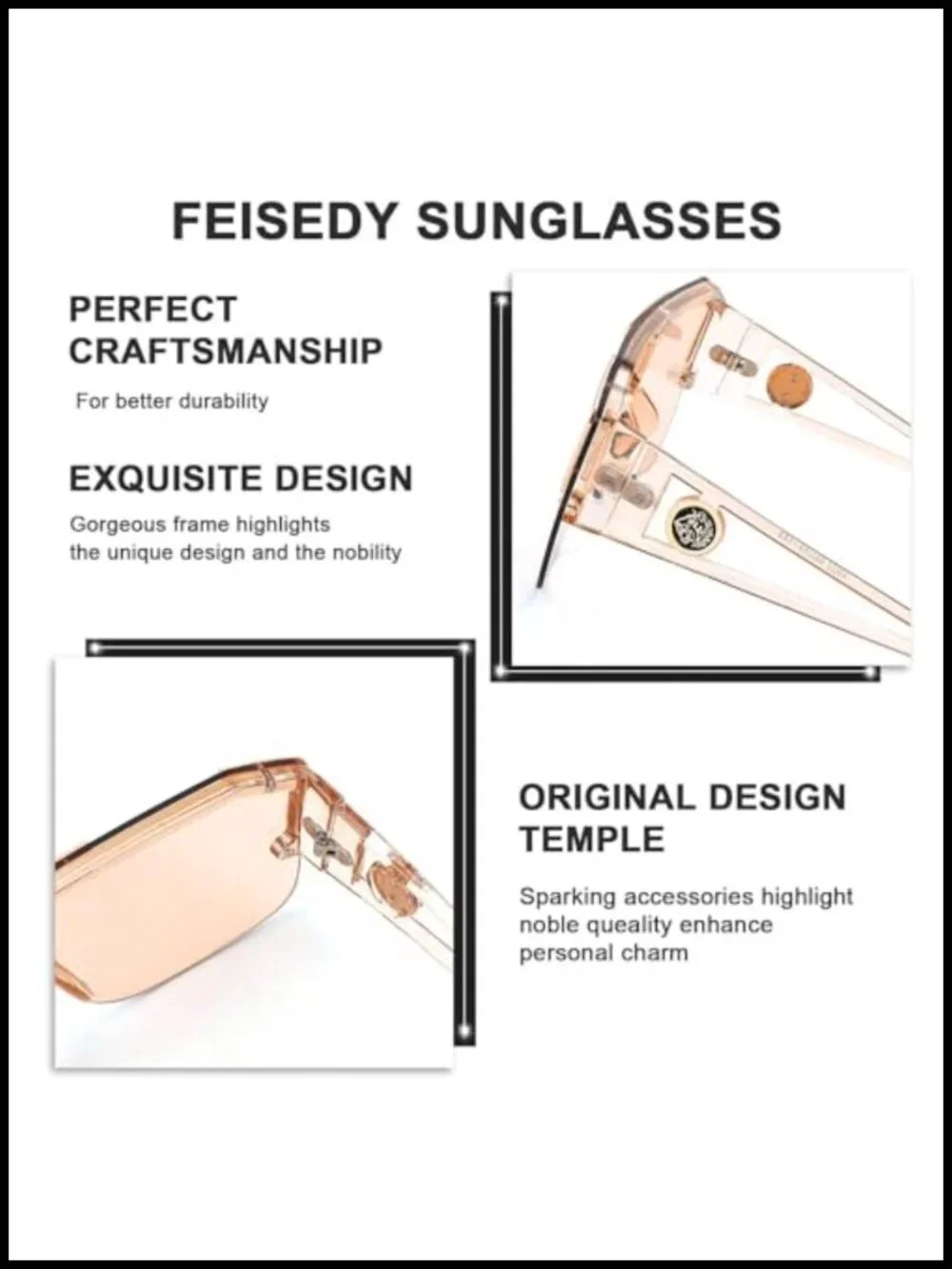 Square Oversized Shield Sunglasses UV400 Protection